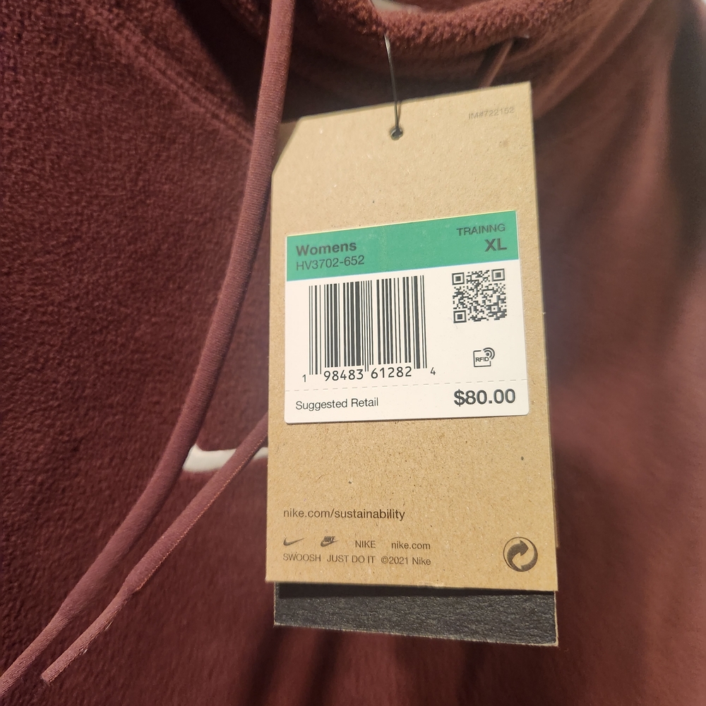 Nike Women's Burgundy Hoodie XL